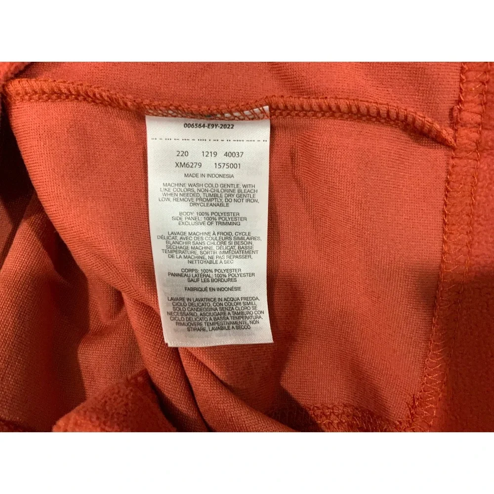 Columbia Mens XL Rust Orange Fleece Quarter Zip Pullover Sweater XM6279